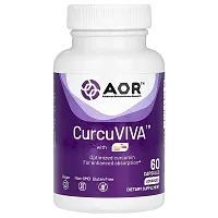 Advanced Orthomolecular Research AOR, CurcuViva With LongVida, 60 Capsules