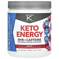 KetoLogic, Keto Energy, BHB + Caffeine, Grape, 9.1 oz (255 g)