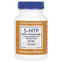 The Vitamin Shoppe, 5-HTP With Vitamin B6, 60 Capsules