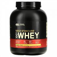 Optimum Nutrition, 100% Whey Gold Standard, со вкусом банана, 5 фунтов (2,27 кг)