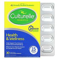 Culturelle, Probiotics, Health &amp; Wellness, 15 Billion CFUs, 30 Once Daily Vegetarian Capsules