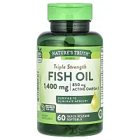 Nature&#x27;s Truth, Triple Strength Fish Oil, 60 Quick Release Softgels