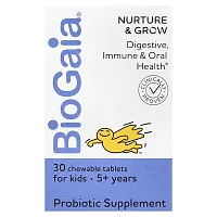 BioGaia, Nurture &amp; Grow, 5+ Years, 30 Chewable Tablets