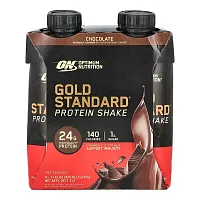 Optimum Nutrition, Gold Standard Protein Shake, Chocolate, 4 Cartons, 11 fl oz (325 ml) Each