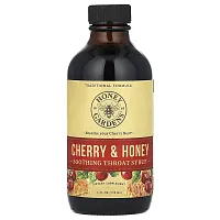 Honey Gardens, Soothing Throat Syrup, Cherry &amp; Honey, 4 fl oz (118 ml)