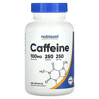 Nutricost, Caffeine, 100 mg, 250 Capsules