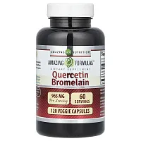 Amazing Nutrition, Quercetin Bromelain, 965 mg, 120 Veggie Capsules (482 mg Per Capsule)