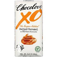 Chocolove, XO, соленая карамель в темном шоколаде 60%, 90 г (3,2 унции)