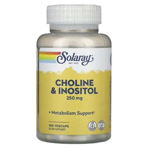 Solaray, Choline &amp; Inositol, 250 mg, 100 VegCaps