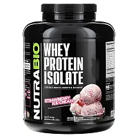 NutraBio, Whey Protein Isolate, Strawberry Ice Cream, 5 lb (2,268 g)