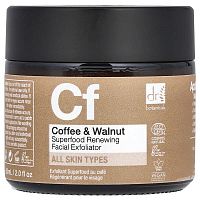 Dr. Botanicals, Superfood Renewing Facial Exfoliator, Coffee &amp; Walnut, 2 fl oz (60 ml)