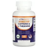 Vitamatic, Caffeine &amp; L-Theanine, 120 Tablets