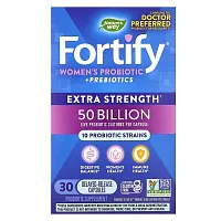 Nature&#x27;s Way, Fortify Women&#x27;s Probiotic + Prebiotics, Extra Strength, 50 Billion, 30 Delayed-Release Capsules