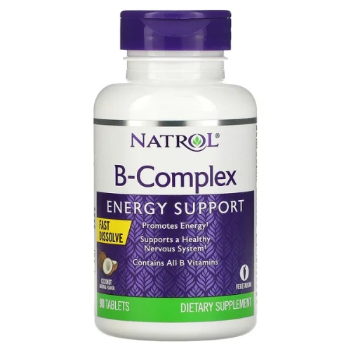 Natrol, B-Complex, Fast Dissolve, Coconut, 90 Tablets