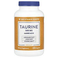 The Vitamin Shoppe, Taurine, 500 mg, 300 Capsules