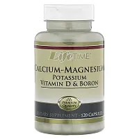 LifeTime Vitamins, Calcium-Magnesium, Potassium, Vitamin D &amp; Boron, 120 Capsules