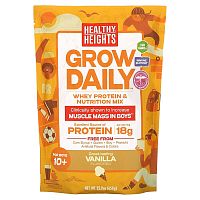 Healthy Heights, Grow Daily, Whey Protein &amp; Nutrition Mix, For Boys 10+, Vanilla, 22.9 oz (650 g)