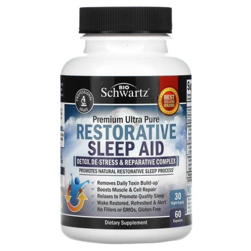 BioSchwartz, Premium Ultra Pure Restorative Sleep Aid, 60 Capsules фото 3