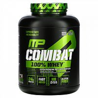 MusclePharm, Combat, 100% сывороточный протеин, со вкусом шоколадного молока, 2278 г (5 фунтов)