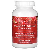 California Gold Nutrition, Men&#x27;s Multivitamin Gummies, Mixed Berry and Fruit, 90 Gummies