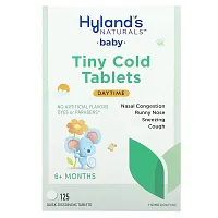 Hyland&#x27;s Naturals, Baby, Tiny Cold Tablets, Daytime, 6+ Months, 125 Quick-Dissolving Tablets