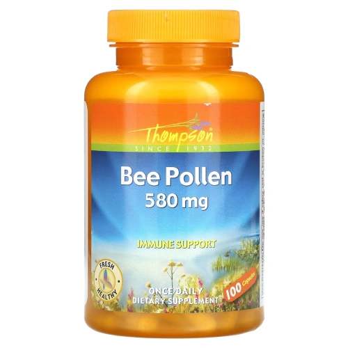 Thompson, Bee Pollen, 580 mg, 100 Capsules