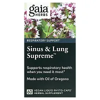 Gaia Herbs, Sinus &amp; Lung Supreme, 60 Vegan Liquid Phyto-Caps