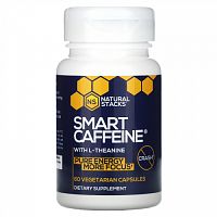 Natural Stacks, Smart Caffeine с L-теанином, 60 веганских капсул