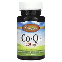 Carlson, Co-Q10, 200 mg, 30 Soft Gels