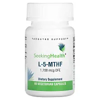 Seeking Health, L-5-MTHF, 1,700 mcg DFE, 60 Vegetarian Capsules