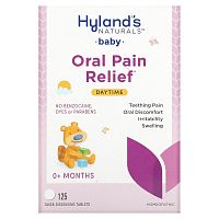 Hyland's Naturals, таблетки для облегчения боли в полости рта у грудных детей, для дневного приема, от 0 месяцев, 125 быстрорастворимых таблеток