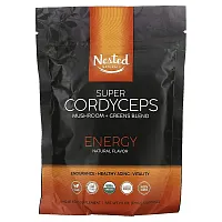 Nested Naturals, Super Cordyceps, Mushroom + Greens Blend, Energy, 9.5 oz (270 g)