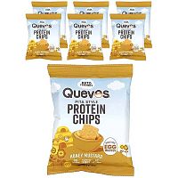 Quevos, Pita Style Protein Chips, Honey Mustard, 6 Bags, 1 oz (28 g) Each