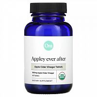 Ora, Appley Ever After, Organic Apple Cider Vinegar Supplement, 500 mg, 60 Organic Tablets