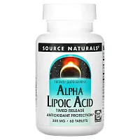 Source Naturals, Alpha Lipoic Acid, Timed Release, 300 mg, 60 Tablets