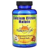 Nature&#x27;s Life, Calcium Citrate Malate, 120 Tablets