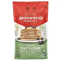 Arrowhead Mills, Organic Oat Flour Pancake &amp; Waffle Mix, Gluten Free, 16 oz (453 g)