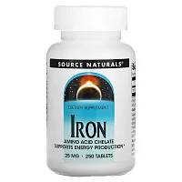 Source Naturals, Iron, 25 mg, 250 Tablets