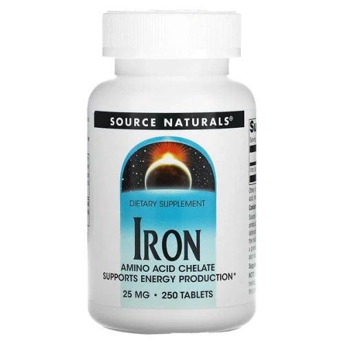 Source Naturals, Iron, 25 mg, 250 Tablets