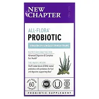 New Chapter, All-Flora Probiotic , 10 Billion CFU, 60 Vegan Capsules