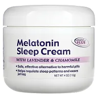 Miracle Plus, Melatonin Sleep Cream, With Lavender &amp; Chamomile, 4 oz (113 g)