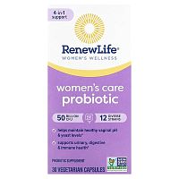 Renew Life, Women&#x27;s Care Probiotic, 50 Billion CFU, 30 Vegetarian Capsules