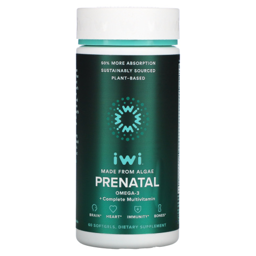 iWi, Prenatal Omega-3 + Complete Multivitamin, 60 Softgels фото 3