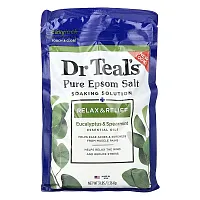 Dr. Teal&#x27;s, Pure Epsom Salt Soaking Solution, Eucalyptus &amp; Spearmint, 3 lbs (1.36 kg)