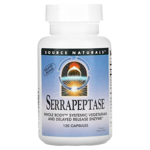 Source Naturals, Serrapeptase, 120 Capsules