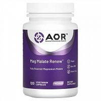 Advanced Orthomolecular Research AOR, Mag Malate Renew, 120 растительных капсул