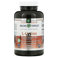 Amazing Nutrition, L-лизин, 1000 мг, 180 таблеток