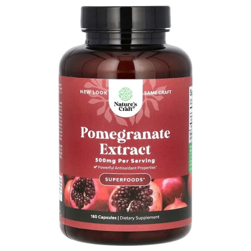 Nature&#x27;s Craft, Pomegranate Extract , 500 mg , 180 Capsules