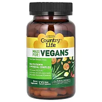 Country Life, Max for Vegans, Multivitamin &amp; Mineral Complex, 120 Vegan Capsules