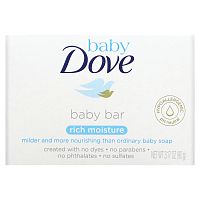 Dove, Baby Dove, Детское мыло, насыщенное влагой, 3,17 унции (90 г)